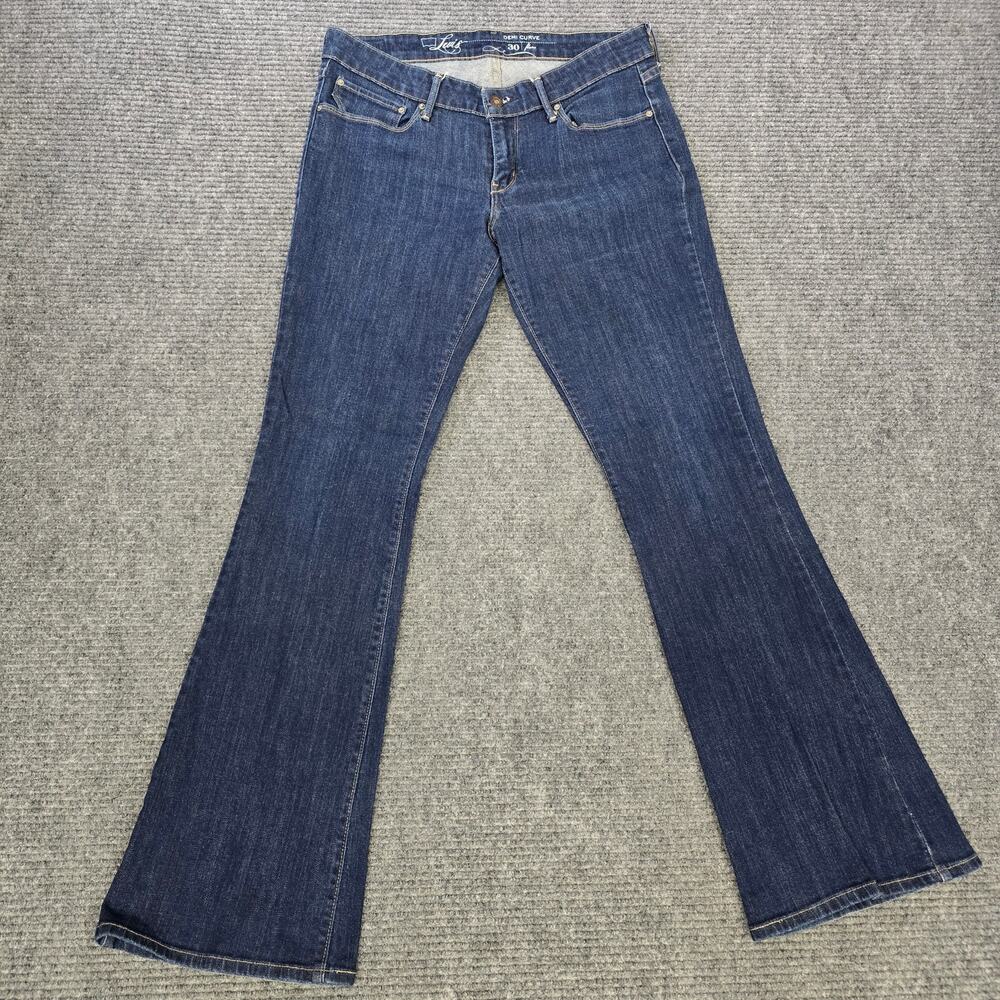 Levi's Demi Curve Flare Jeans Womens 30x32 Dark Wash Stretch Denim